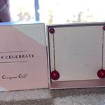 Origami Owl This is a pair of  Silver & Light Siam Sparkle 2 n 1 Convertible Drop Earrings.  Photo 0