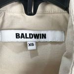 Baldwin Long Utility Jacket in Stone Ladies Sz XS Khaki Neutral Coat Cotton Photo 4