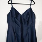 Alfred Sung NWT Midnight Navy Spaghetti Strap Mermaid Dress Size 18 Photo 3