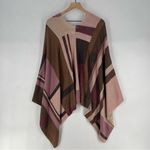 Chico's Soft Plaid Shine Poncho Metallic Shimmer Lightweight Topper Sweater Photo 7