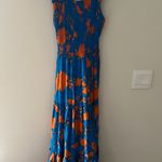 Anthropologie EUC -  Abel The Label Charlie Maxi Dress - Size XS - Blue/Orange Photo 5