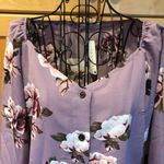 Jon & anna - Contemporary lavender light purple floral Top size L Photo 2
