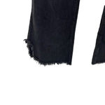 Free People  Vintage Flared Jeans Black Ash Denim Raw Hem‎ Size 27 Photo 5