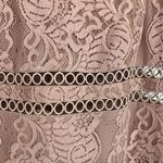 Storia Blush Pink Lace Trim Dress Cami Straps Sheer Panels size Medium Photo 4