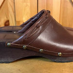 Ruff Hewn  Wood Clogs 7M Brown Leather Photo 0