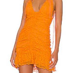 For Love & Lemons Jamie mini dress orange lace size medium Photo 0