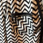 PRICE DROP ⏬️Chevron Patterned Jacket with Leather Accents Black Size M Photo 1