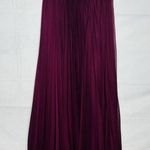 Anthropologie Pankaj & Nadhi Deep Purple Wine Pleated Maxi Skirt Size XS India Photo 3