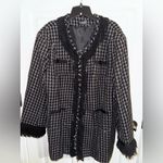 Katherine New York Plus Wool Ruffle Black Jacket Blazer Pockets Size 3X Photo 1
