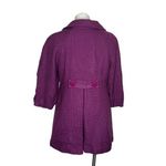 JOHN PAUL RICHARD Purple Basket Weave Fabric Coat Big Buttons Womens Size Medium Photo 2