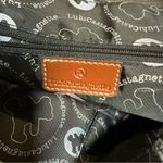 LuluCastagnette Brown‎ Nylon Tote Bag Tan Leather Trim Medium Shoulder Bag Brown Photo 8