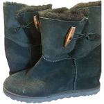 UGG ‎ Australia Suede Leather Shearling Toggle Boots Black Size US 6 Photo 0