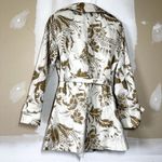 CAbi Wimbledon Courtside Trench Coat Double Breasted Floral Belt Cream Gold S Photo 8