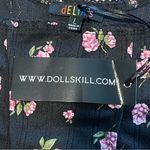 Dolls Kill Delia's Rose Print Tank black multi, cropped, size L NWT Size L Photo 7