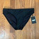 DKNY  Mid‎ Rise Full Coverage Bathing Suit Bikini Bottoms Black XS NWT Photo 1