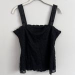 Coldwater Creek BLACK  LACE‎ OVERLAY SQUARE NECKLINE TANK TOP Photo 5