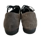 Born grey brown suede black velvet lace up shoes w/ rubber sole VGUC Photo 2