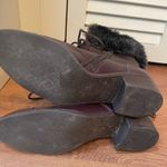 Capodarte Brown Leather Fur Boots Lace Up 6 Photo 2