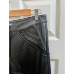 The Kript  Faux Leather Open Fish Net Panels Straight Leg Pant Large 31.5 Inch Inseam Photo 5