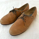 Nisolo‎ Oliver leather Oxford shoe almond Size 7 Flat lace up brown Tan Photo 0
