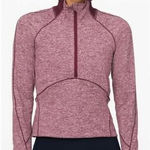 Lululemon  Half Zip Pullover Heathered Garnet Size 8 Photo 0
