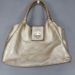 KATE‎ SPADE Gold Pebbled Leather Bexley Stevie Satchel Shoulder Bag Turn Lock Photo 0