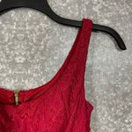 JAX Black Label Women's Red Lace Sleeveless Midi Dress Photo 1