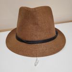 Levi's Hat Fedora Brown Brim Hat Black Rope Accent Knot Large Photo 4