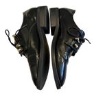 Coliac Black Patent Leather Embellished Lace Up Oxfords, Sz Eu 37 Photo 6