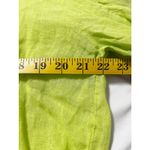 Womens 3XL Lime Green 100% Linen Beachy Lagenlook Long Sleeve‎ Button Down Shirt Size undefined Photo 4