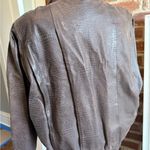 Vintage Brown Textured Genuine Leather Jacket Size M Photo 2