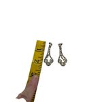 Crystal clear rhinestone drop earrings special occasion chandelier bridal prom e White Photo 5