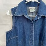 Faded Glory Vintage  women's blue denim collared button sleeveless dress cotton S Photo 1