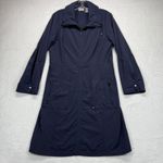 Zenergy by Chico's Trench Coat Lightweight Full Zip Jacket Blue Size S READ Photo 0