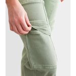 Mica Denim Women's 31 Sap Green Cargo Utility Cropped Straight Pants Stretch Photo 3