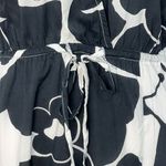 Elan Small Maren Maxi Dress Black White Front Slit Cruise Wear V Neck Boho Flowy Photo 7