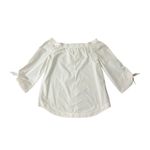 Free People  Show Me Some Shoulder Off the Shoulder White Cotton Blouse Medium Photo 2