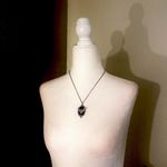 Black Bat Pendant Necklace Silver Photo 1