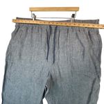 Athleta Linen Coastal Wide Leg Beach Pants Chambray Blue 22 Old Money Nautical Photo 3