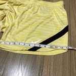 Nike  Womens Soccer Shorts Dri-FIT Athletic Yellow‎ Black Striped Large L Photo 6