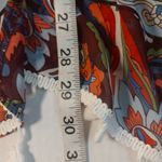 Floral Tasseled Wrap Swim Beach Coverup O/S Nautical Bohemian Costal MuMu Summer Orange Size undefined Photo 4