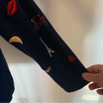 Talbots  Iconic French Embroidery Navy Crew Neck Sweater Size M Photo 8