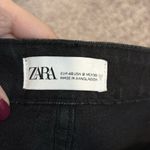 ZARA Split Hem Slim Jeans Black High-Rise Full Length Straight Leg Size 8 Photo 11