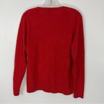 Forte Cashmere Red Crewneck Sweater Lightweight Size Medium Photo 3