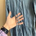Driftwood ✨  Shaye Chambray Dress Embroidered Blue XS Photo 3