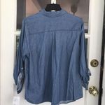 Croft & Barrow  Womens Button Front Shirt Plus Size 1X Denim Blue 100% Cotton NWT Photo 5