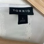 Torrid  White Eyelet & Lace Embroidered Hi-Lo Blouse size 1X Photo 11