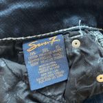 Seven 7 Boot Low rise Jeans Women's Sz‎ 28 Y2K Dark Wash Denim Embellished Bling Blue Photo 4