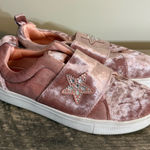 Rouge Helium  Miranda Velvet Pink Sneaker Shoes Slip On Women’s Size 9 Star Photo 0