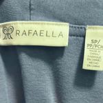 Rafaella  100% Cotton Blue Brooch Old Money Cowl 3/4 Sleeve Top Small Petite Photo 9